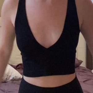 Black Crop Tank Top